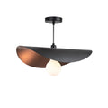 Verstelbare Hanglamp met Twee Kleurige Schaal en Opvallende Gloeilamp
