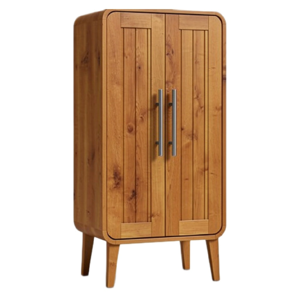 **Houten Kast met Dubbele Deuren en Retro Pootjes**