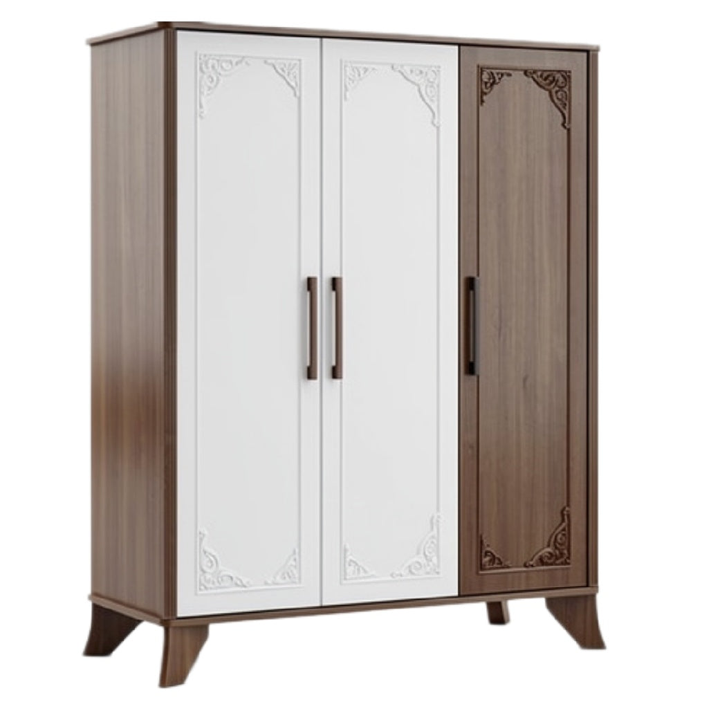 "Kast met Driedelig Ontwerp en Decoratieve Elementen"
