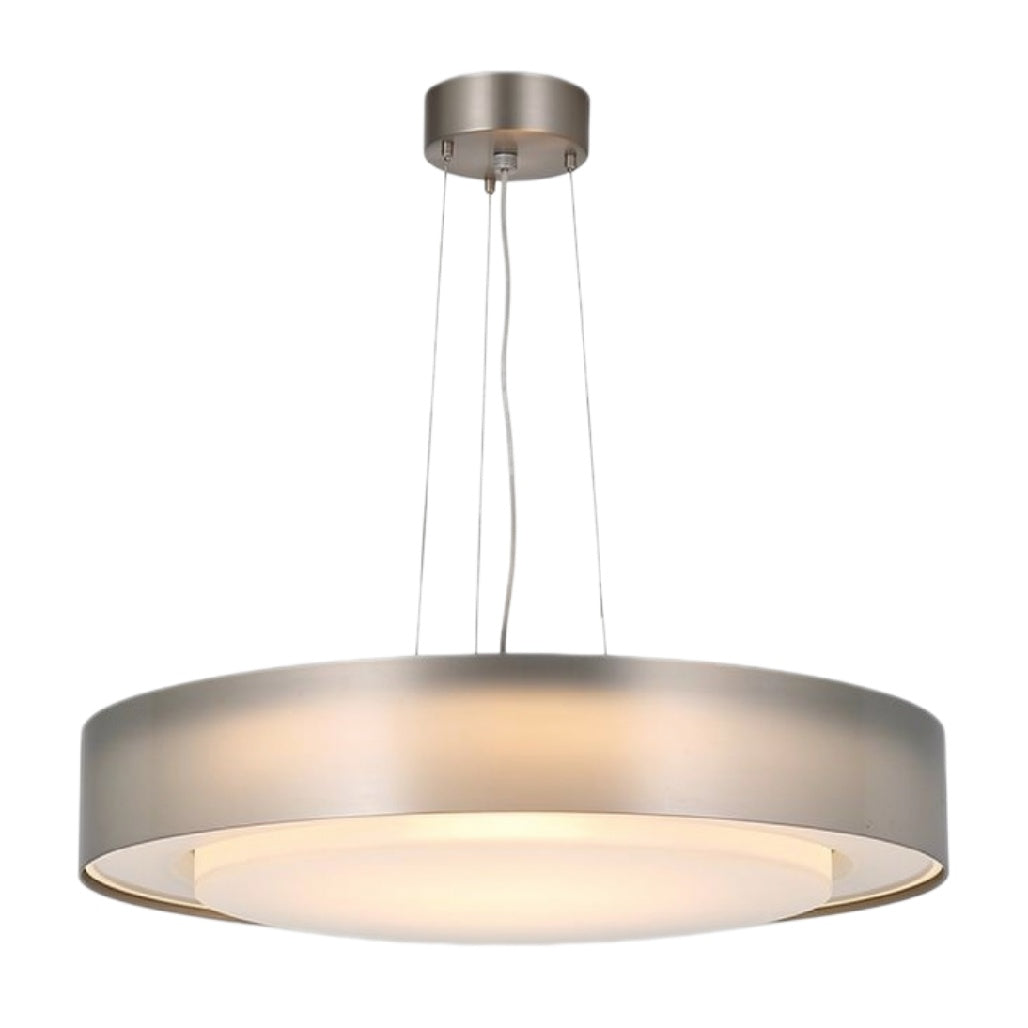 "Moderne Hanglamp met Aluminium en Opale Glas - Minimalistisch Ontwerp"